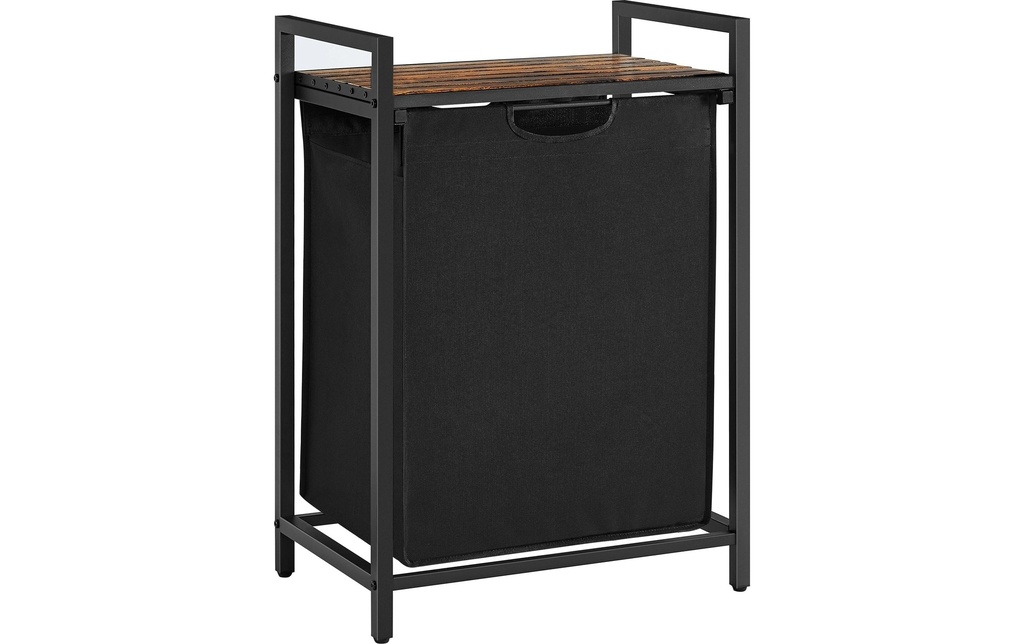 VASAGLE Corbeille à linge avec tablette 65 l, Noir