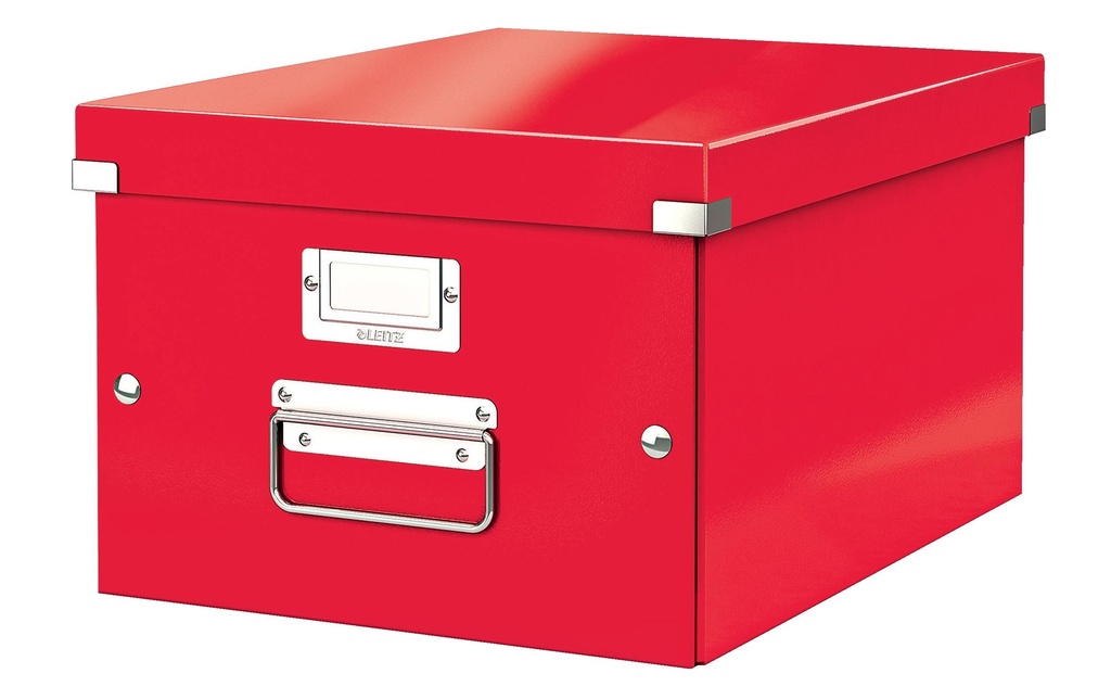 Leitz Boîte d’archivage WOW A4, rouge métallique