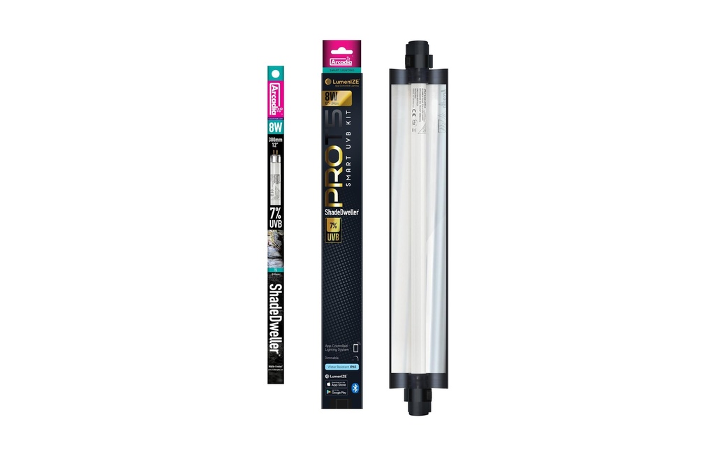 Arcadia Lampe pour terrarium Lumenize Pro T5 ShadeDweller 7% UVB, 8 W