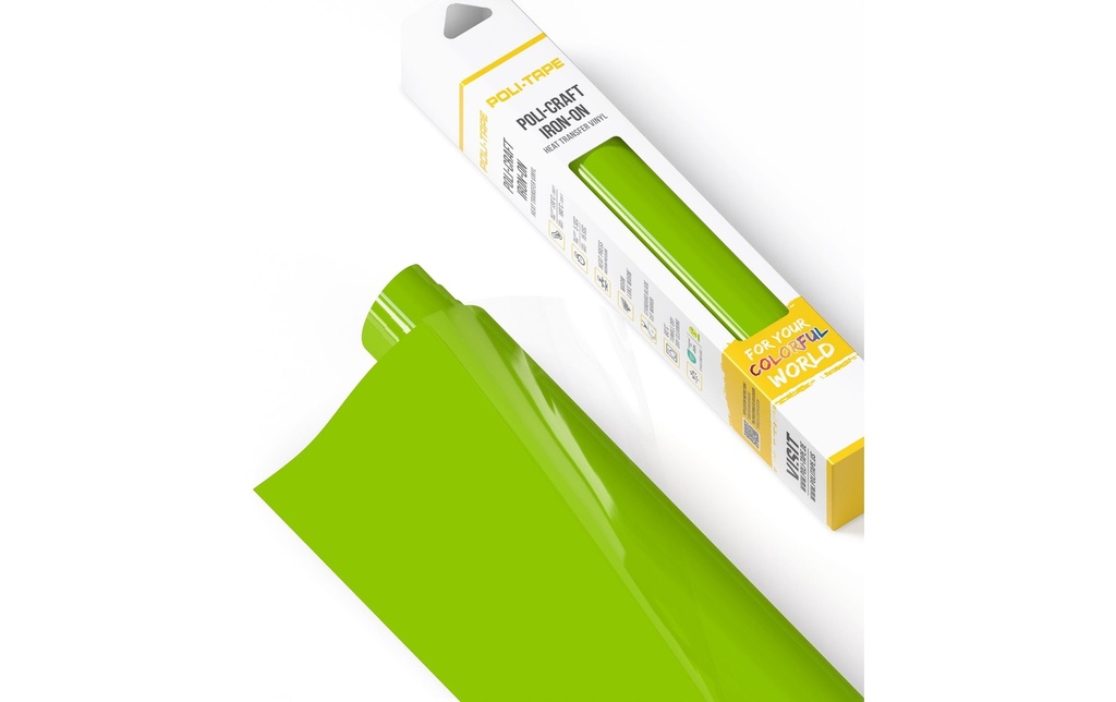 Poli-Tape Film thermocollant Poli-Flex turbo, 30.5 x 122 cm, vert pomme