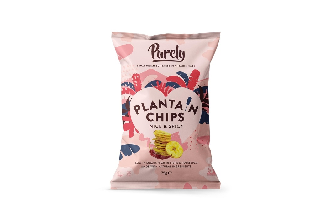 Purley Chips de banane plantain Nice & Spicy 75 g