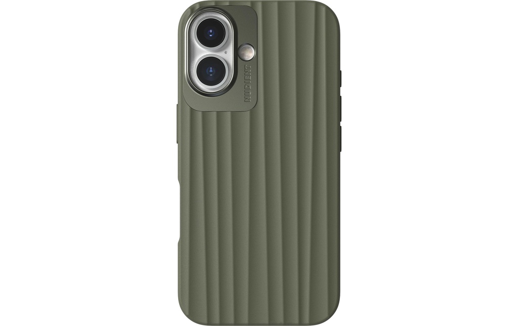 Nudient Coque arrière Bold MagSafe iPhone 16 Vert olive