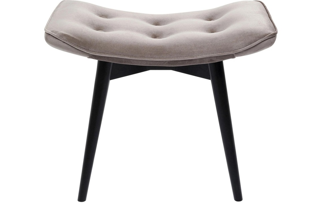Kare Tabouret Black Vicky Velvet 46 x 59 cm, gris