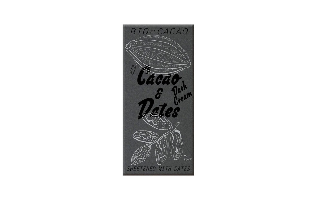 BioeCacao Chocolat aux dattes Dark Cream 81 90 g