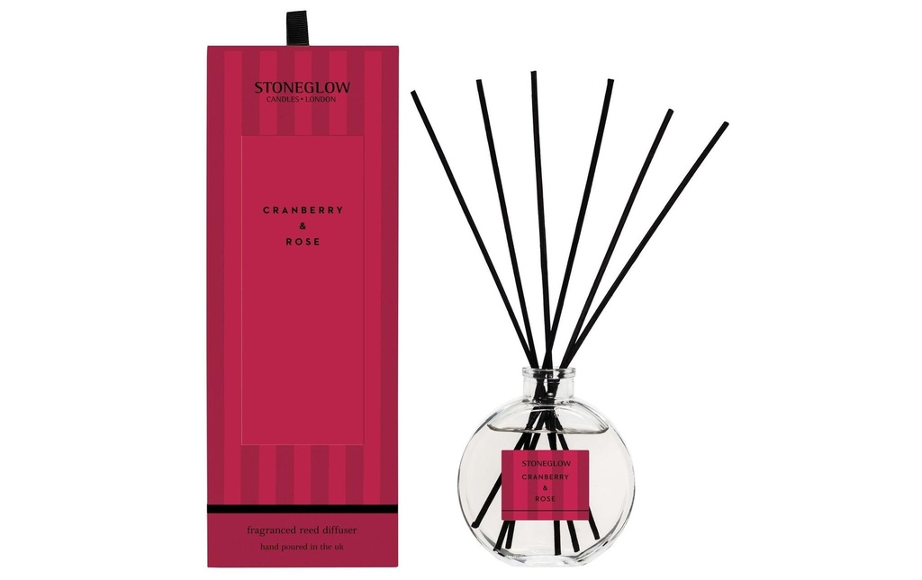 Stoneglow Bâtonnets parfumés Cranberry & Rose 120 ml
