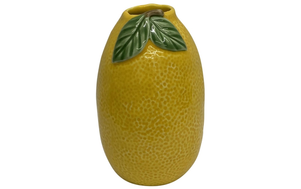 Dameco Vase Lemon 16,5 cm, Jaune