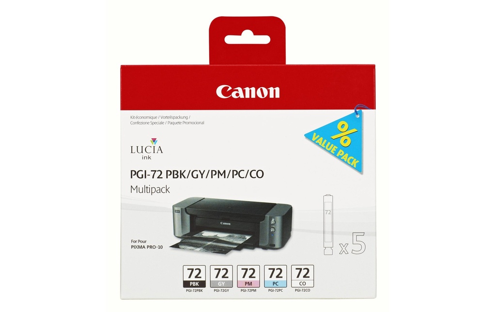 [433072900] CANON Canon car.PGI-72PBK/GY/PM/PC/C (5 pces)