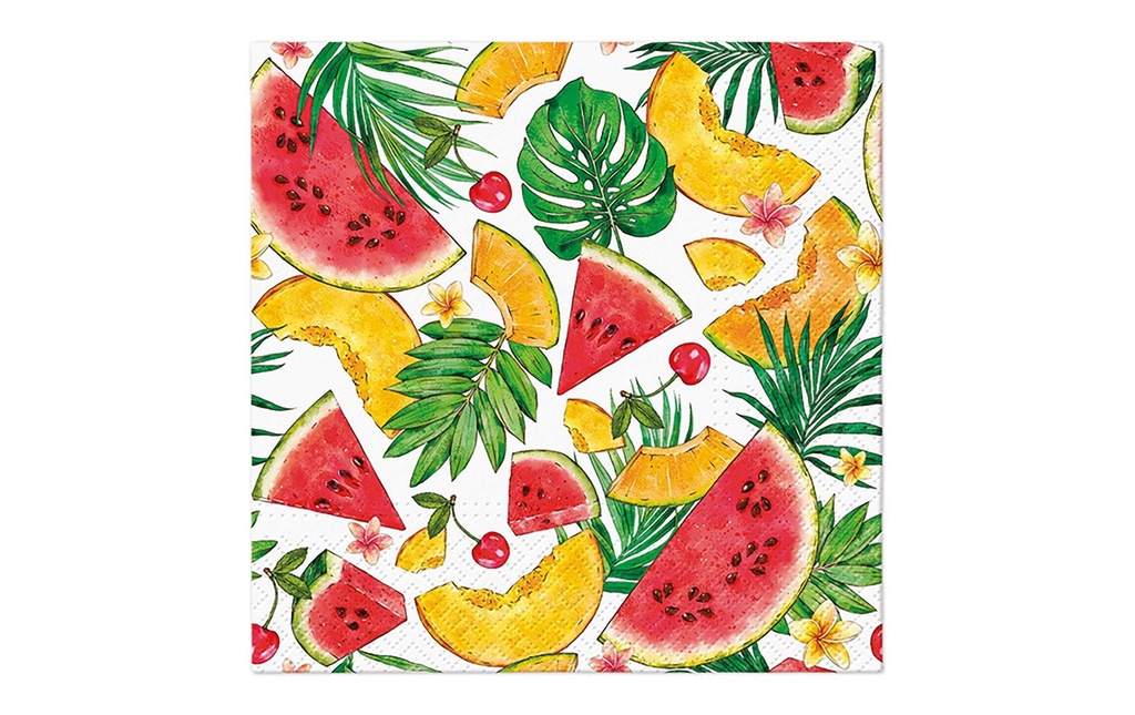 G. Wurm Serviettes en papier Fruits 33 cm x 33 cm, 20 Pièce/s