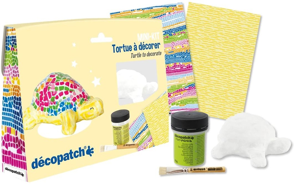décopatch Kits de bricolage Tortue 19 x 4.5 x 13.5 cm