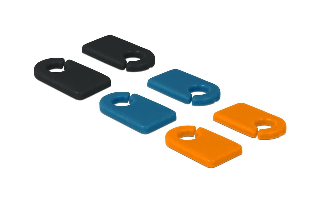Delock Clip pour câble 5.0 mm Marquable, 6 pièces Multicolore