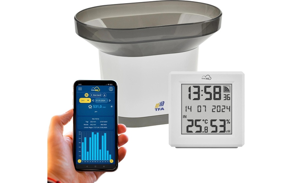TFA Dostmann Station météo avec émetteur de pluie
