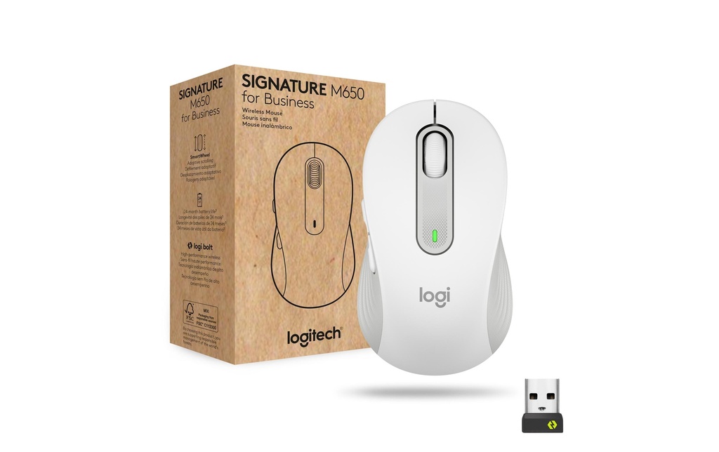 Logitech Souris Signature M650 for Business Blanc
