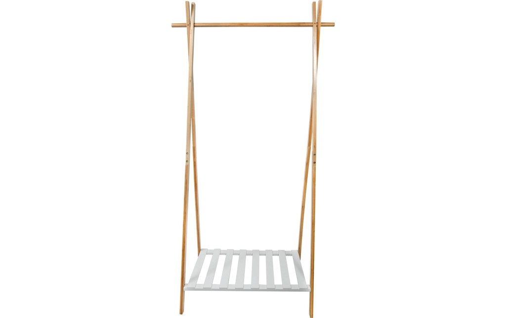 MSV Porte-manteau Mia 64 x 44 x 160.5 cm, Nature/Blanc