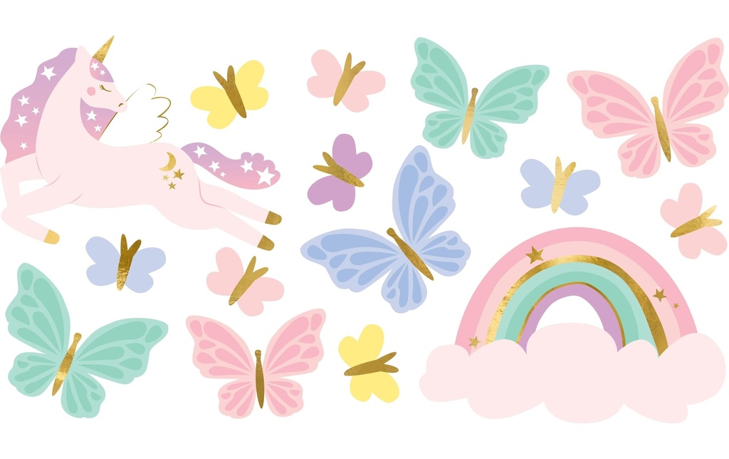 Partydeco Kits de tatouage Licorne Mix