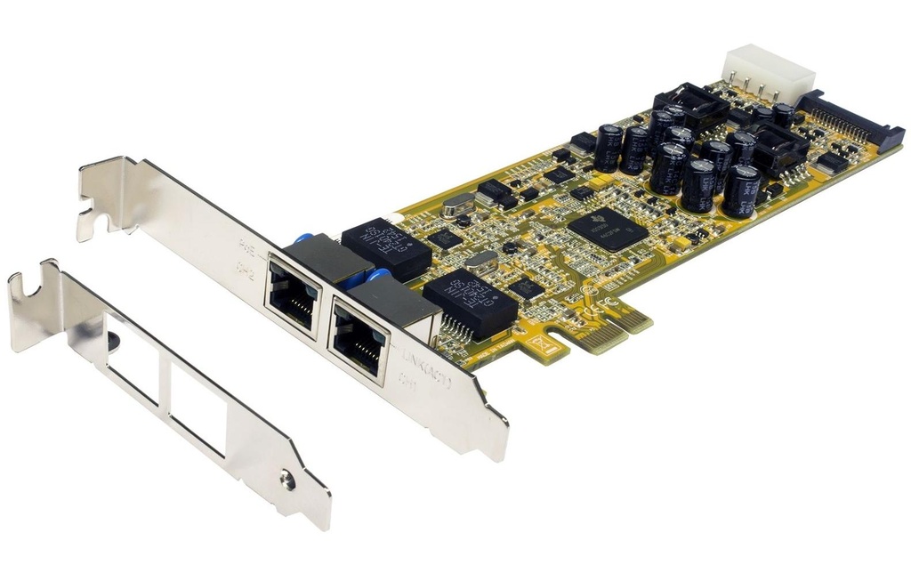 Exsys Carte réseau EX-6072POE-2 1Gbps PCI-Express x1