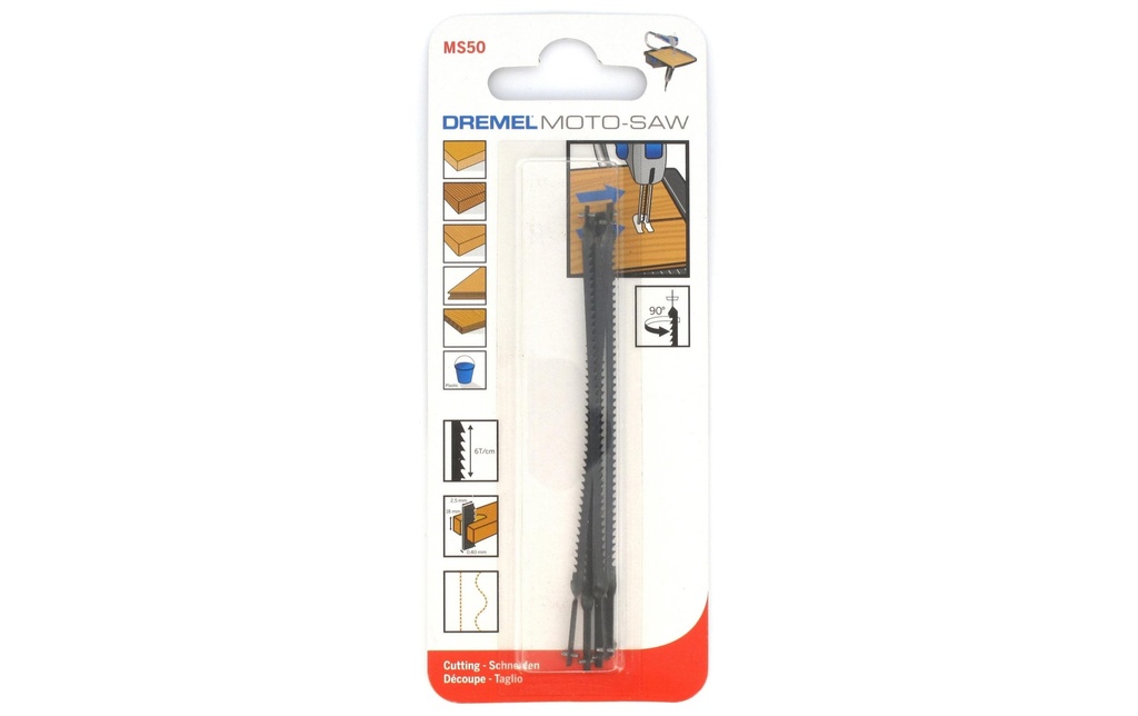 Dremel Lame de scie MS50 Bois multi-usages, 5 pièces