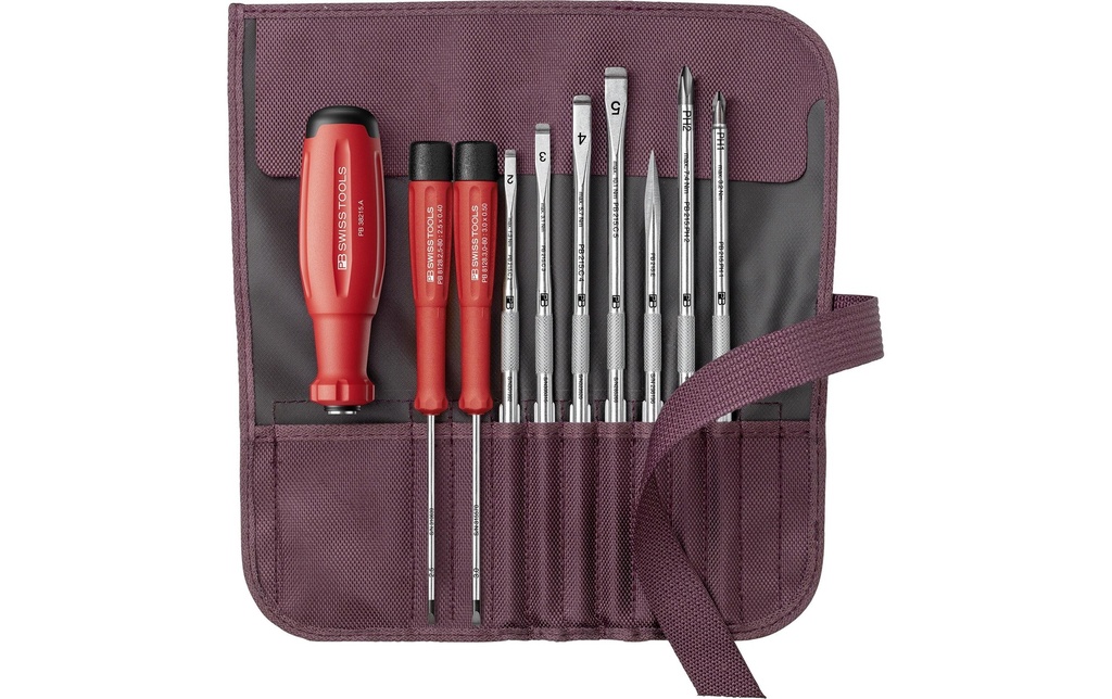 PB Swiss Tools Jeu de lames interchangeables PB 38218 Evo Bordeaux