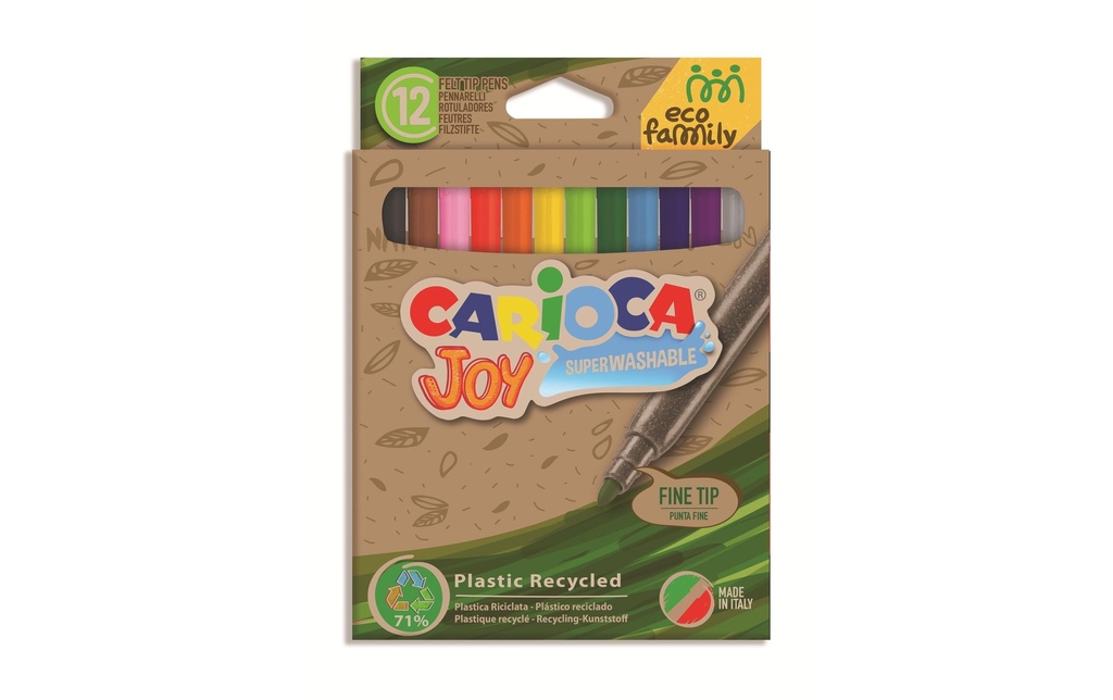 Carioca Feutres de coloriage Joy Eco 12 pièces, Multicolore