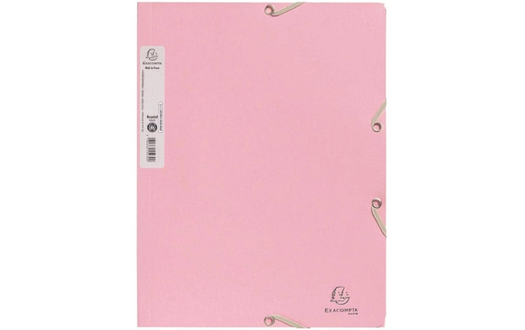 Exacompta Portfolio à ruban élastique A4 AutentiK, Rose