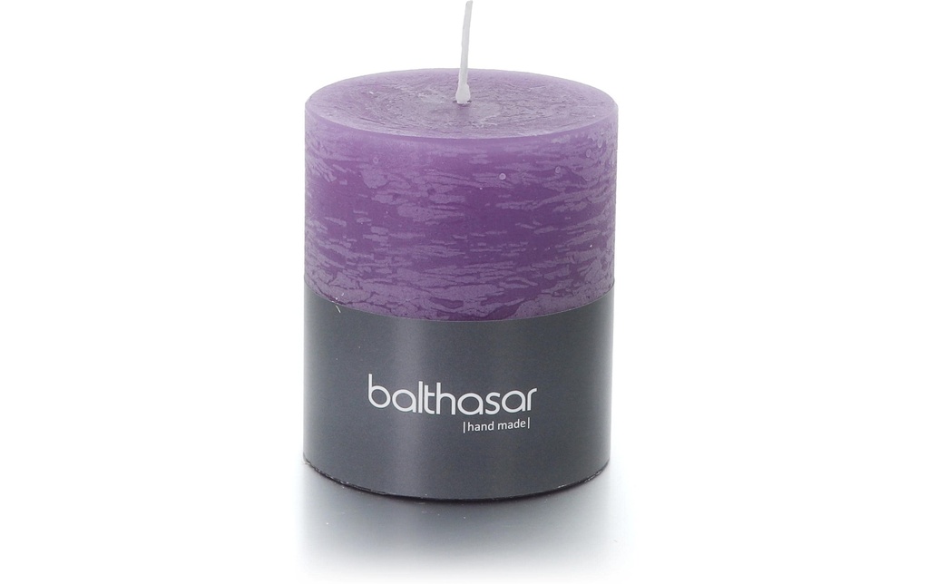 balthasar Bougie cylindrique Rustico 7 x 8 cm, lilas