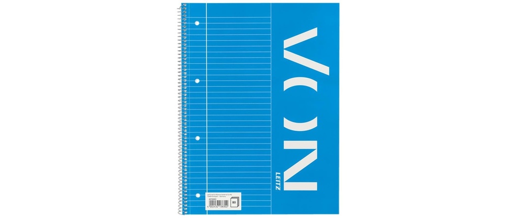 VON Bloc-notes A4 ligné, 80 feuilles, bleu, 5 pièces