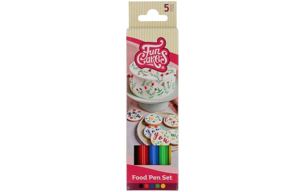 Funcakes Set de crayons alimentaires Couleurs primaires