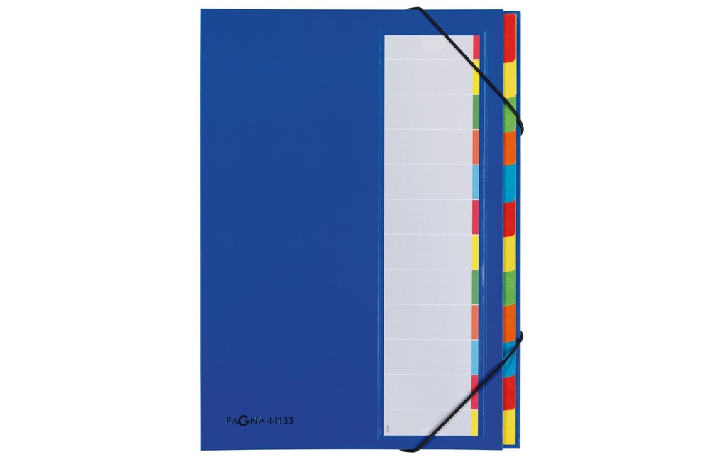Pagna Classeur à compartiments A4 Premium Bleu, 12 compartiments