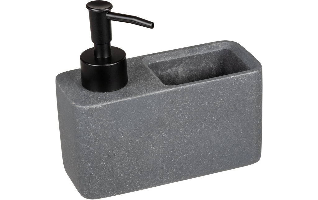 Wenko Distributeur de savon Resa 150 ml, Gris foncé/Noir