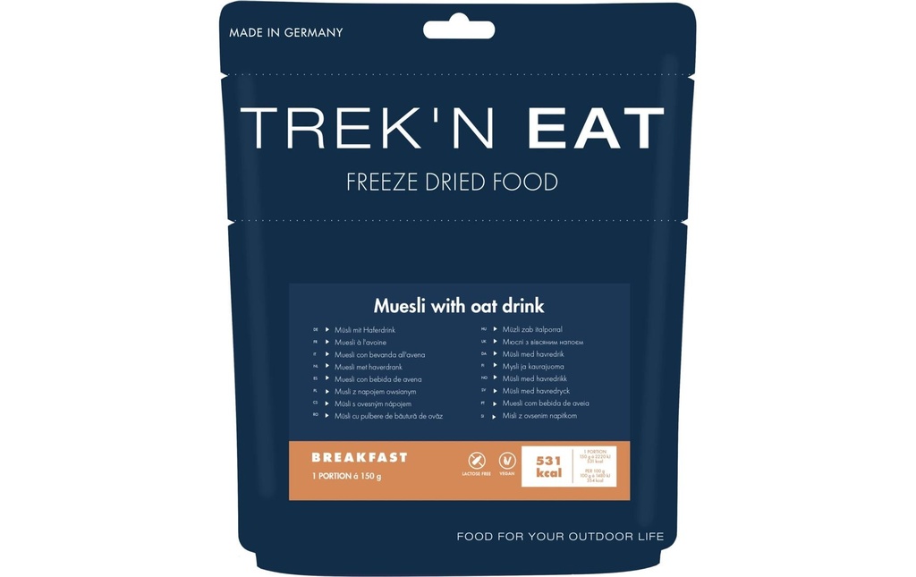 Trek 'N Eat Petit déjeuner Muesli à la boisson d'avoine
