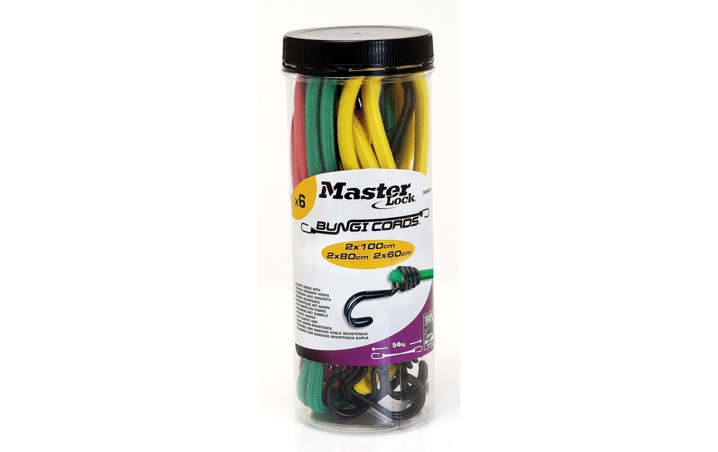 Masterlock Kits de tendeur en caoutchouc Boîte de 6 pièces