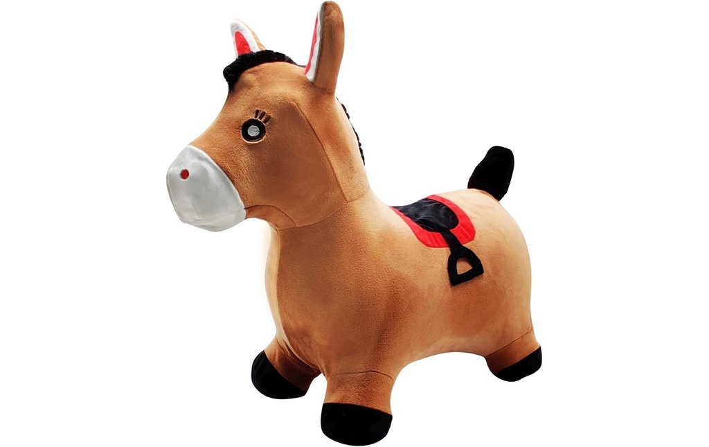 Lexibook Cheval de saut gonflable Marron