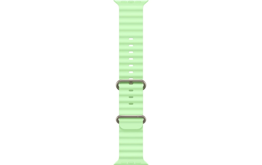 Apple Ocean Band 49 mm Neon Green Natural Titanium