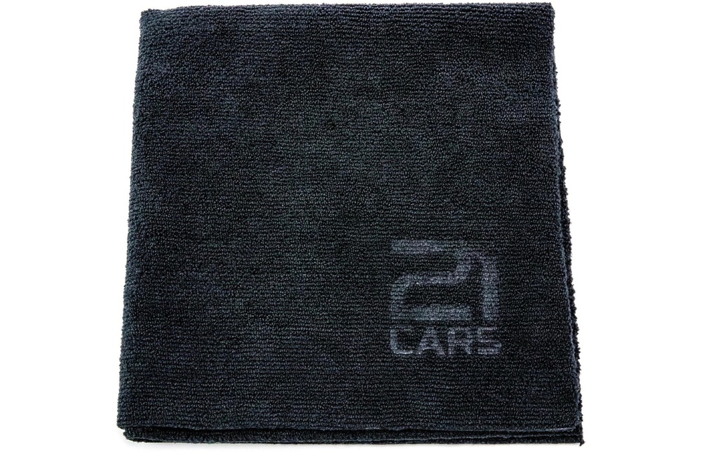 21CARS Edgeless Serviette microfibre Set de 3 pièces 40 x 40 cm Noir