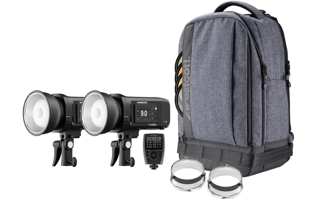 Westcott Flash Kit sac à dos FJ400 II Strobe 2-Light