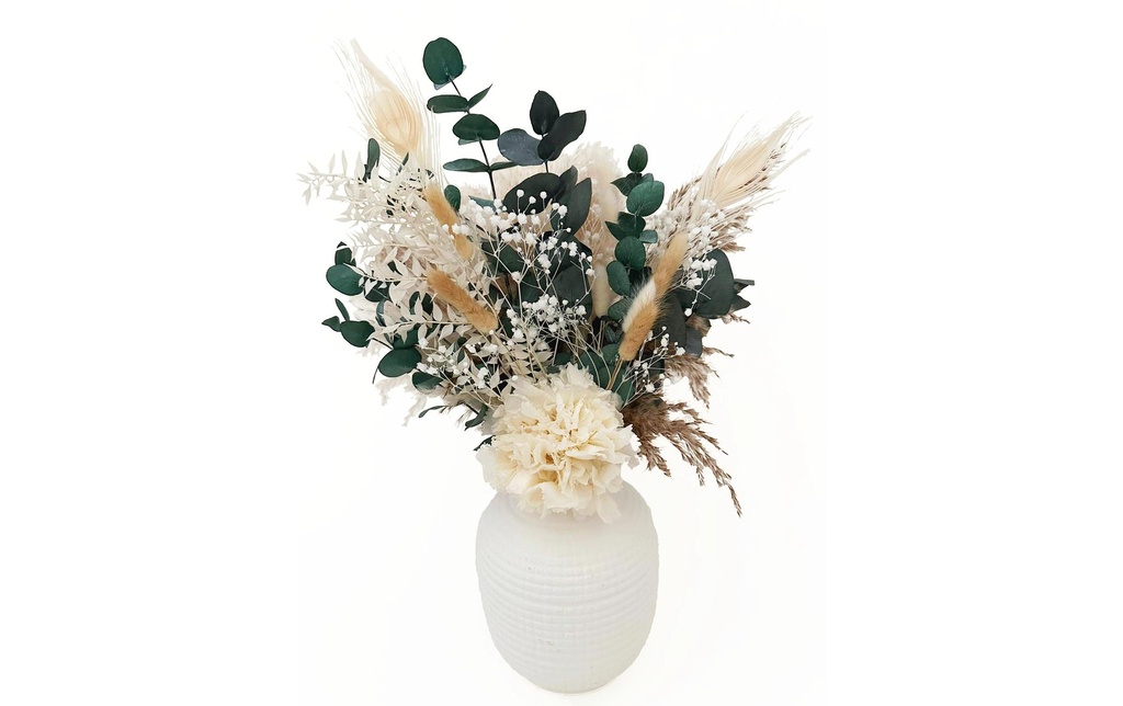 Soli Collection Fleurs séchées Isabelle Blanc-jaune/vert/marron