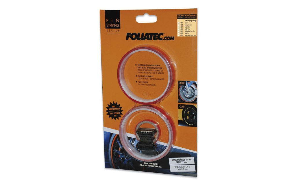 Foliatec Bandes adhésives PIN-STRIPING rouge
