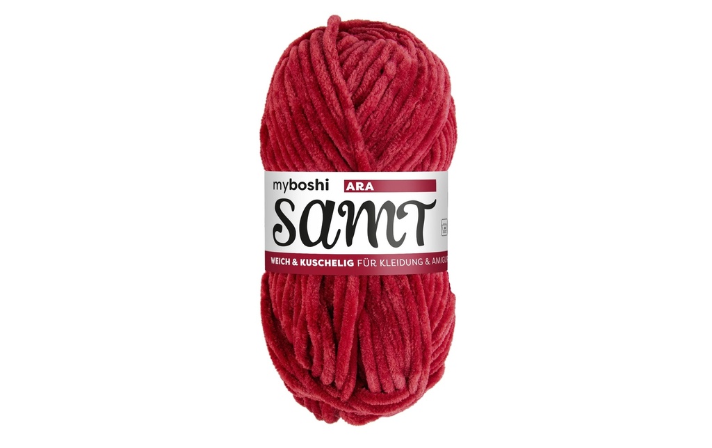 myBoshi Laine Velours chenille Ara 100 g, 100 m