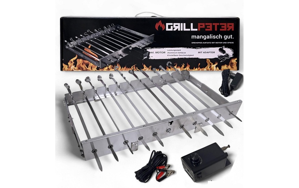 GRILLPETER Embout de tournebroche pour 11 brochettes