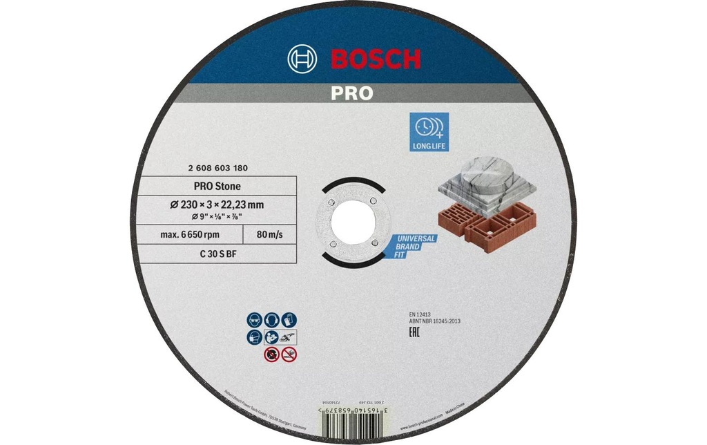 Bosch Disque à trancher C 24 R BF, pierre, 230 mm