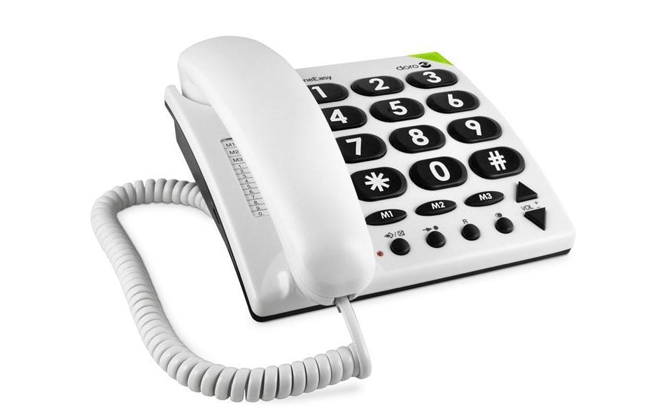 Doro Téléphone de bureau PhoneEasy 311c Blanc