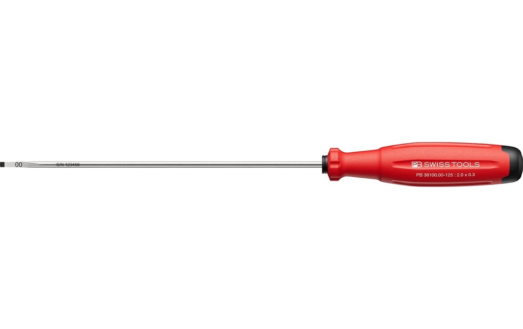 PB Swiss Tools Tournevis pour vis à fente SwissGrip Evo PB 38100.00-125 rouge