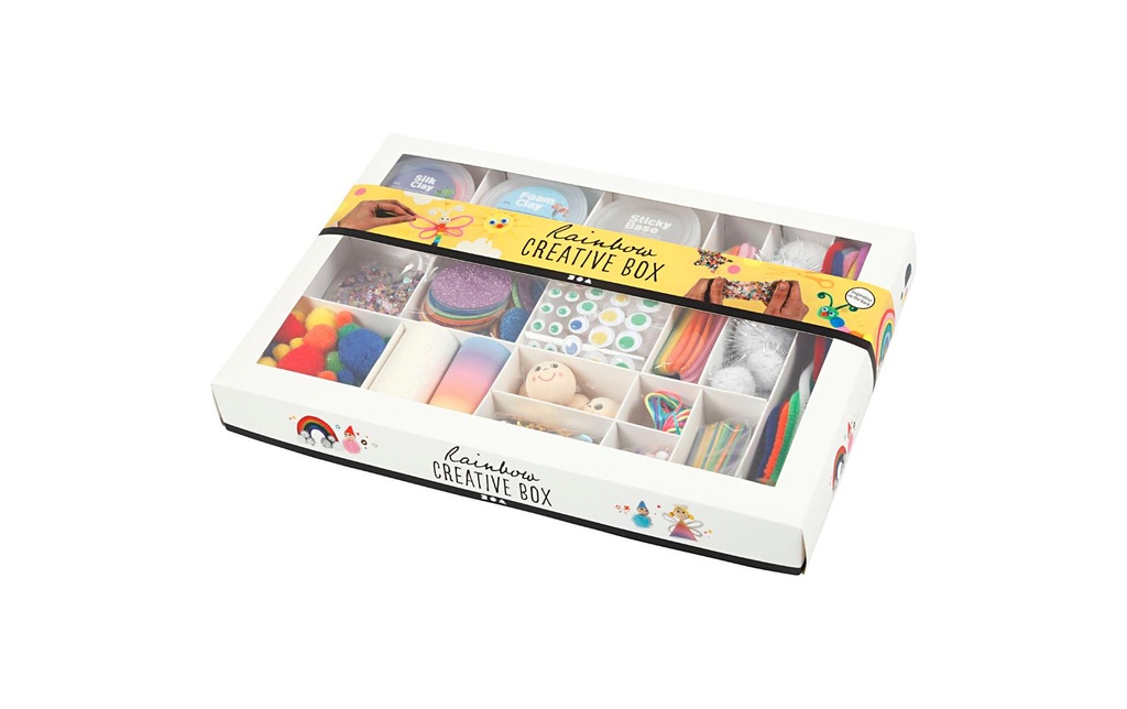 Creativ Company Kits de bricolage Boîte créative arc-en-ciel 16 pièces