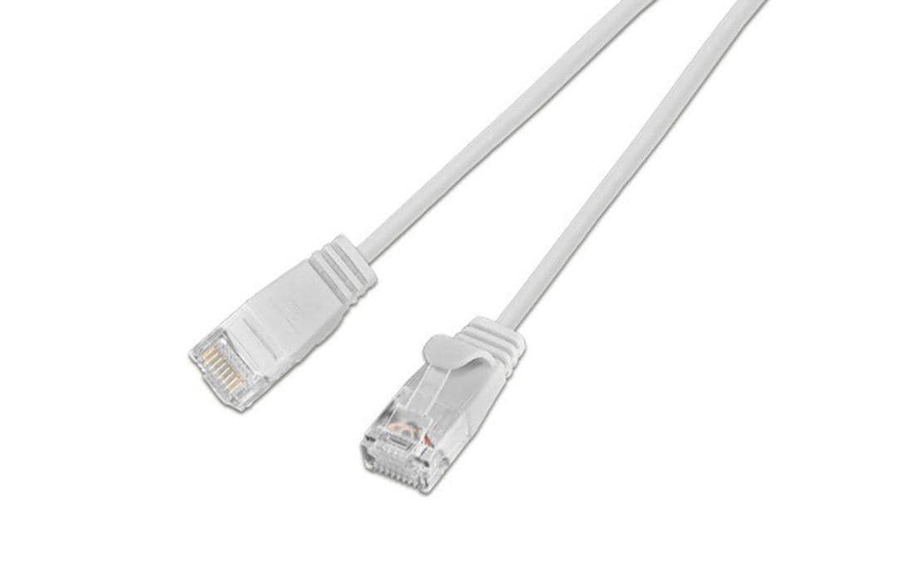 SLIM Câble de raccordement KAT6 Light, rond, U/UTP, Ø 2,8 mm, blanc