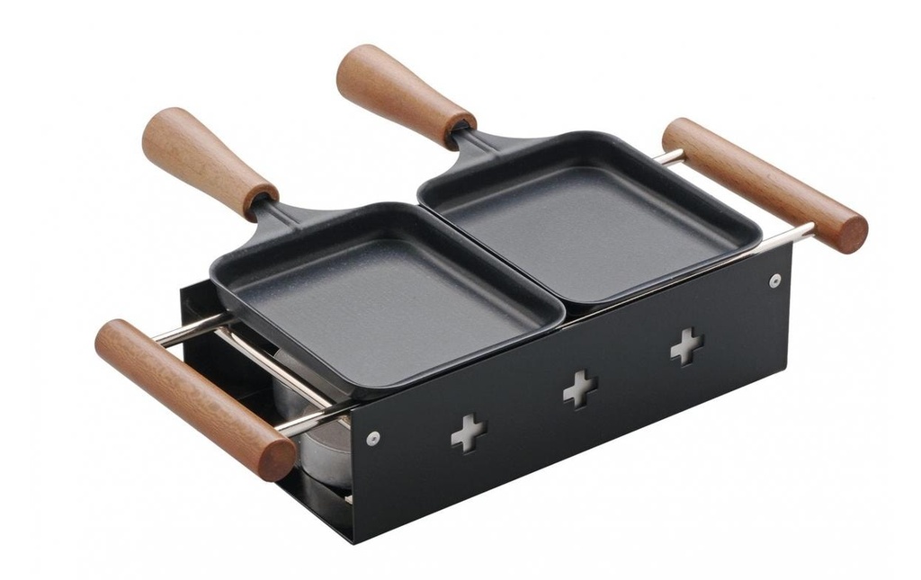 TTM Raclette à bougie chauffe-plat Twiny Cheese Noir