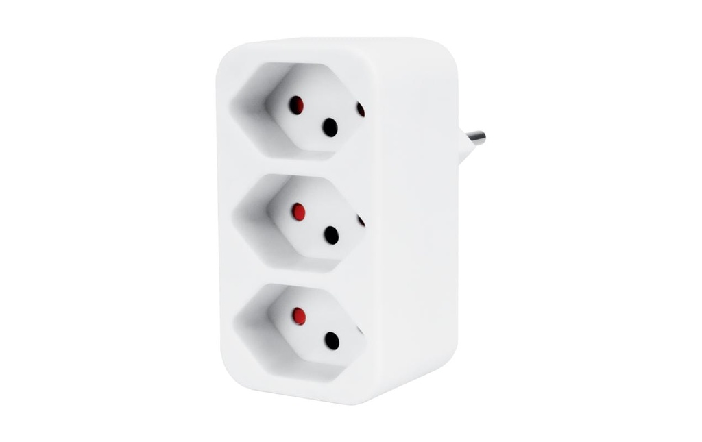 STEFFEN Adaptateur multiple 3x T13, Blanc