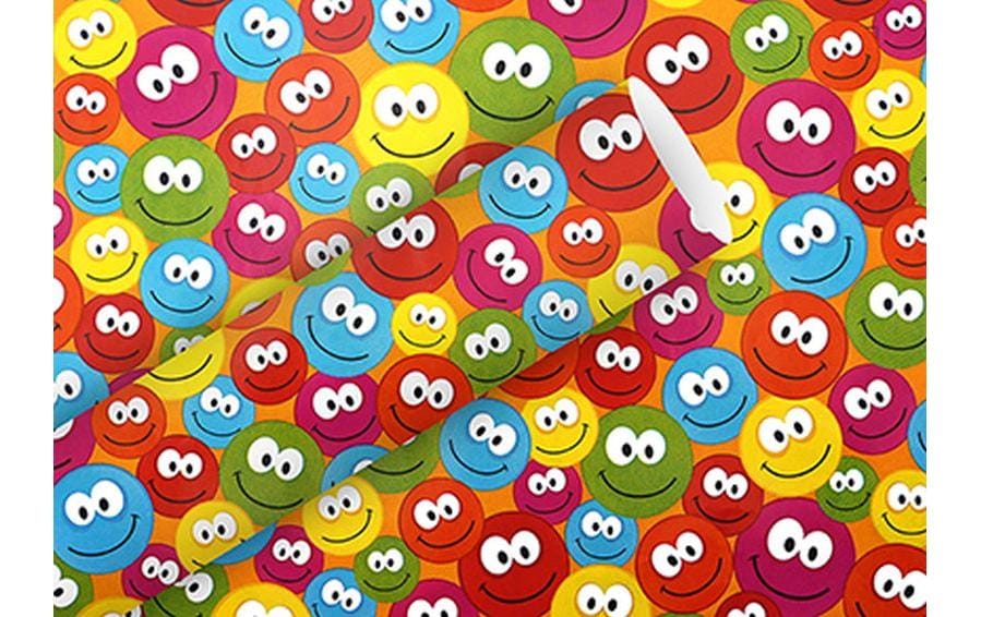 [436260008] Braun + Company Papier cadeau Just Smileys 80 g/m², multicolore, 70 cm x 2 m