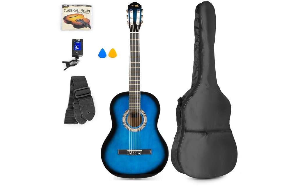 MAX Guitare classique Set SoloArt Bleu