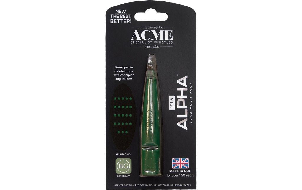 ACME Sifflet haute fréquence Alpha 211.5, vert foncé