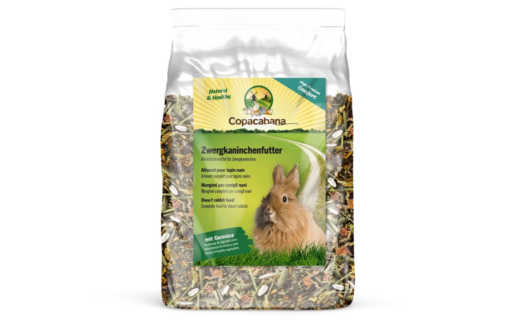 Copacabana Nourriture de base Aliment pour lapins nains Comfort, 4 kg