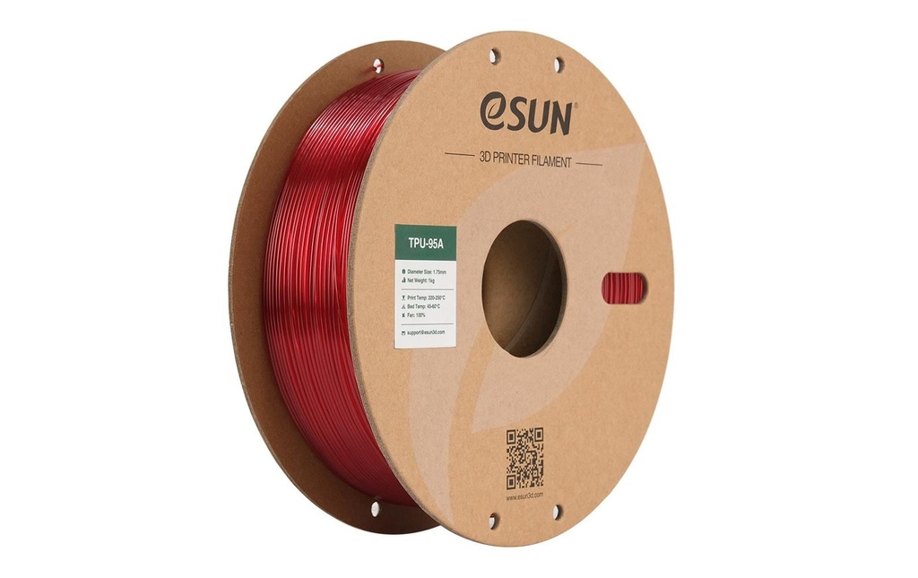 eSun Filament TPU-95A Rouge 1.75 mm 1 kg